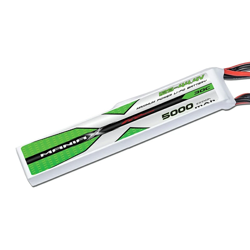 12S-44.4V 5000mAh 30C -แบตเตอรี่ Lipo แบบแท่ง