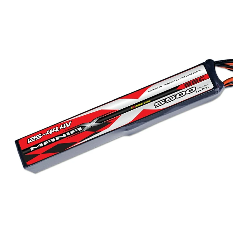 12S-44.4V 5500mAh 55C แบตเตอรี่ลิปิดสติ๊ก