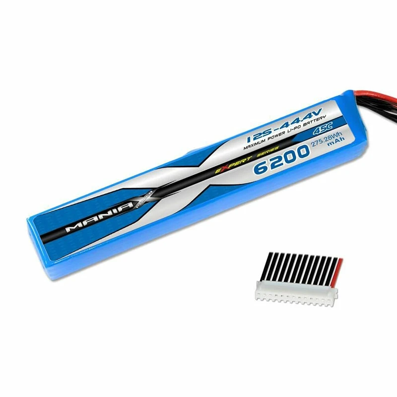 12S-44.4V 6200mAH 45C สติ๊กแพ็คแบตเตอรี่ Lipo