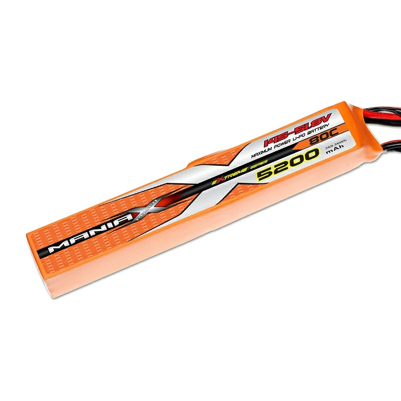 14S-51.8V 5200mAh 80C แบตเตอรี่ลิปิดสติ๊ก