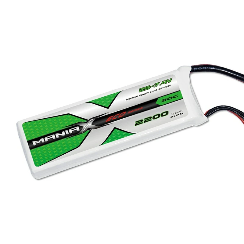 2S-7.4V 2200mAh 30C แบตเตอรี่ลิปิด