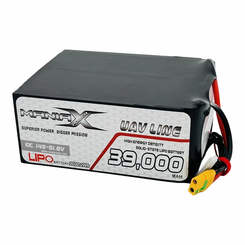 ManiaX Solid-State Lipo 14S-51.8V 39,000mAH 10C โดรนและแบตเตอรี่ UAV