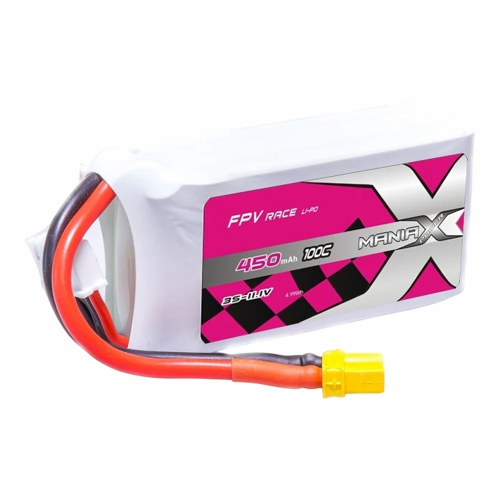 3S-11.1V 450mAh 100C FPV Racing Lipo แบตเตอรี่