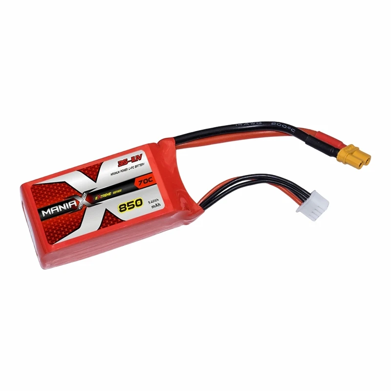 3S-11.1V 850mAh 70C แบตเตอรี่ลิปิด