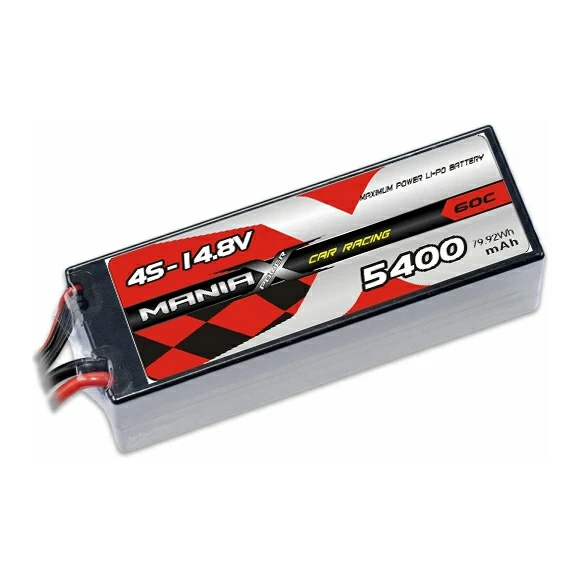 4S-14.8V 5400mAh 60C แบตเตอรี่รถแข่ง Hardcase