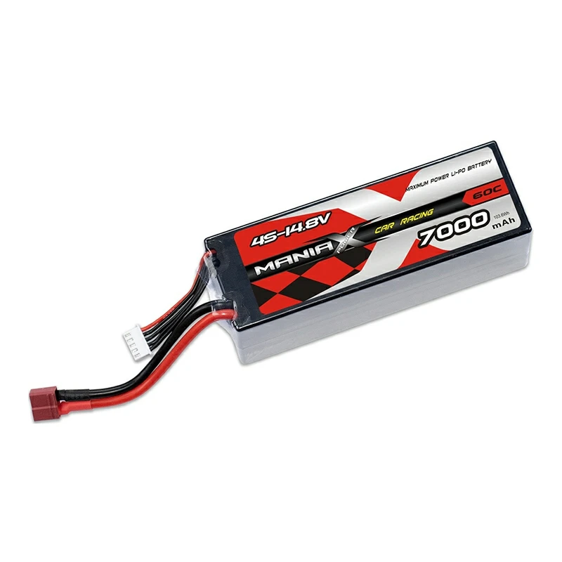 4S-14.8V 7000mAh 60C แบตเตอรี่รถแข่ง Hardcase