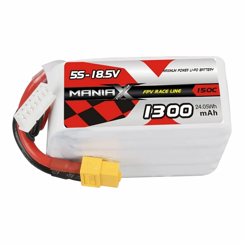 5S-18.5V 1300mAh 150C FPV Racing Lipo แบตเตอรี่