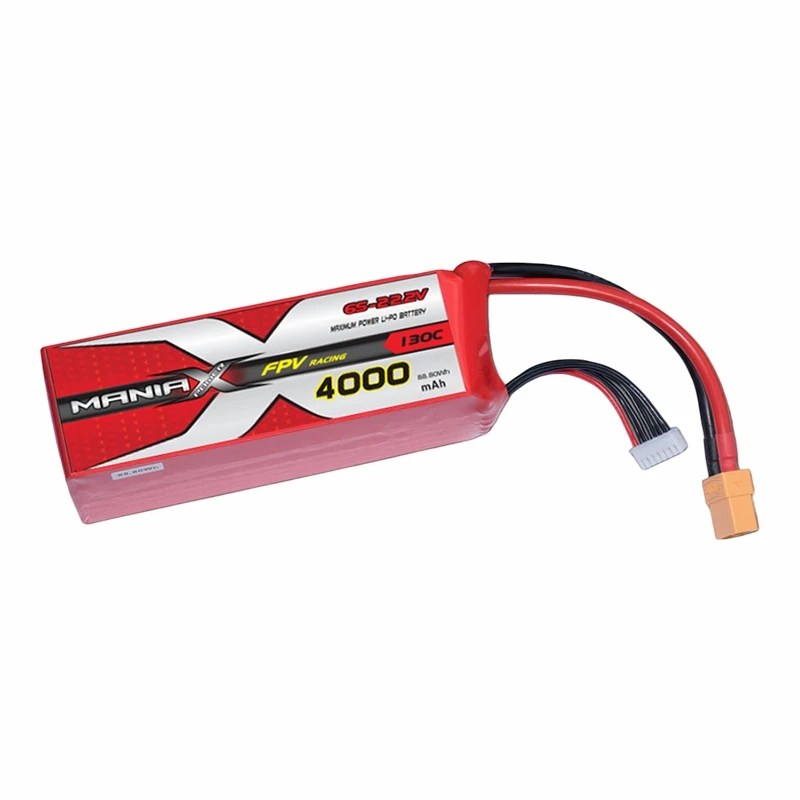 6S-22.2V 4000mAh 130C FPV Racing Lipo แบตเตอรี่