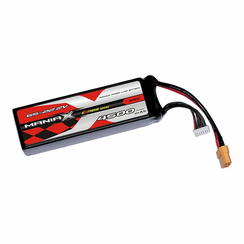 6S-22.2V 4500mAh 55C แบตเตอรี่ลิปิด