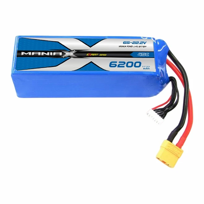 6S-22.2V 6200mAh 45C แบตเตอรี่ลิปิด