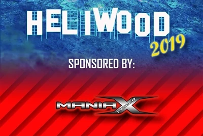 ManiaX ในฐานะผู้สนับสนุนหลักสำหรับงาน Heliwood RC Helis ในฮังการีปี 2019; (17...