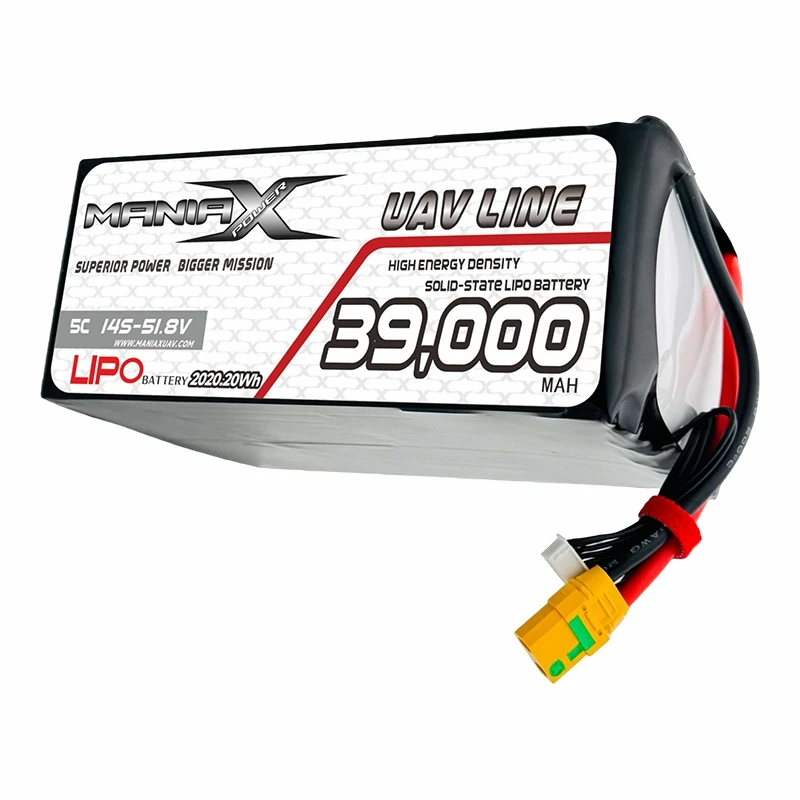 400Wh/Kg Solid-State Lipo 14S-51.8V 39,000mAh 5C Drone/ UAV/eVTOL/แบตเตอรี่หลายใบพัด